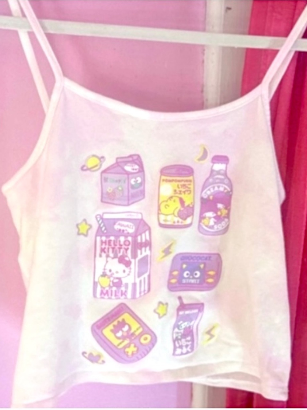 Sanrio Hello Kitty and Friends Pink Acid Wash Graphic Tank Top Women’s Medium